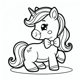 Glückshornpracht – Tags: Einhorn, Ausmalbild, Regenbogen, Magie, Freundschaft