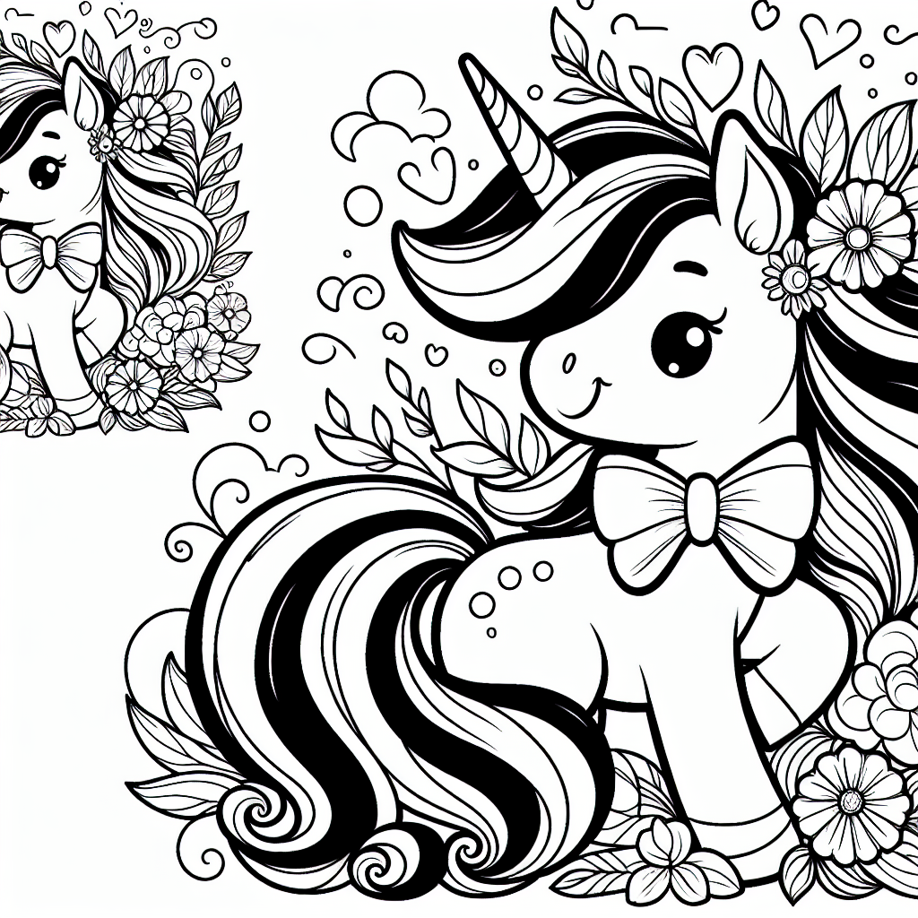 Willkommen in der verzauberten Welt der Einhörner, wo Magie und Farben in der Luft liegen! Stell dir ein fröhliches Einhorn vor, das mit einem stilvollen Fliege um den Hals auf einer Blumenwiese steht. Die großen, klaren Formen laden dich ein, mit deinen Lieblingsfarben zu spielen und deinem Einhorn einen einzigartigen Look zu verleihen. Nur die schwarzen Linien geben den Rahmen vor, aber alles andere liegt in deiner Hand - es gibt keine Schattierungen oder Muster, die dich einengen könnten!
Begleite unser Einhorn auf seiner Reise durch einen geheimnisvollen Wald, wo es mit seinen Freunden Regenbogen und Sternenstaub auf abenteuerliche Erkundungen geht. Vielleicht triffst du unterwegs auch andere magische Kreaturen, die von der besonderen Kraft der Freundschaft erfüllt sind. Doch bevor du beginnst, haben wir ein kleines Rätsel für dich: Was ist das einzige Wesen, das ein Horn auf dem Kopf und Magie im Herzen trägt?
Male das Einhorn aus und finde die Antwort! Lass deine Fantasie erblühen und erschaffe dein eigenes Regenbogen-Wunderland.