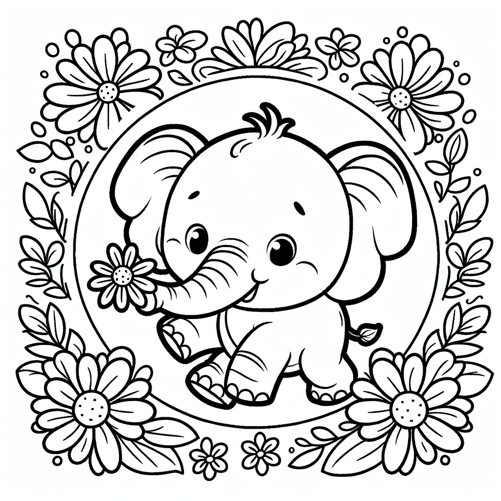 Tauche ein in die faszinierende Welt der Elefanten mit unserem lustigen Ausmalbild! Der freundliche Elefant auf dem Bild hält stolz eine Blume mit seinem langen Rüssel und wird von einer bunten Blumenpracht umrahmt. Mit klaren, schwarzen Linien, die das Ausmalen erleichtern, können Kinder ihrer Kreativität freien Lauf lassen und sich auf ein zauberhaftes Abenteuer begeben.
Elefanten sind faszinierende Tiere, die in großen Herden durch die Savannen Afrikas ziehen. Sie sind bekannt für ihre beeindruckenden Stoßzähne und die charakteristische graue Haut, die sie vor der heißen Sonne schützt. Beim Ausmalen dieses Bildes können Kinder nicht nur Spaß haben, sondern auch mehr über diese wunderbaren Tiere lernen.
Ein paar Tipps für Eltern: Ermutigen Sie Ihr Kind, verschiedene Farben zu verwenden, um den Elefanten und die Blumen lebendig zu gestalten. Vielleicht möchten sie den Elefanten in einer ungewöhnlichen Farbe ausmalen oder die Blumen in bunten Regenbogenfarben gestalten. Das fördert nicht nur die Kreativität, sondern auch das Geschick im Umgang mit Farben. Lassen Sie Ihr Kind die Geschichte des Elefanten erzählen - wo er herkommt, welche Abenteuer er erlebt und wie seine Herde aussieht. So wird das Ausmalen zu einer fantasievollen Geschichtsstunde!