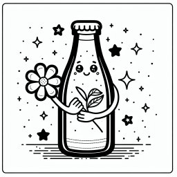 Fröhliche Leckerei – Tags: Ausmalbild, Essen & Trinken, Kreativität, Kinder, Spaß.