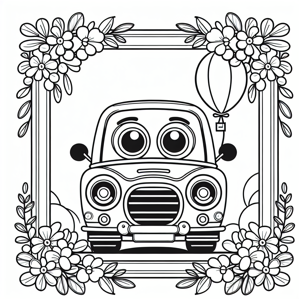 Um das Ausmalbild des glücklichen Fahrzeugs mit Ballon besonders schön zu gestalten, kannst du mit lebendigen und fröhlichen Farben arbeiten. Beginne mit dem Fahrzeug selbst und wähle für die Karosserie eine leuchtende Farbe wie Rot, Gelb oder Blau. Dies verleiht deinem Fahrzeug einen frischen und fröhlichen Look. Die Räder könnten in einem satten Schwarz oder Dunkelgrau ausgemalt werden, um einen realistischen Kontrast zu erzeugen.

Für den Ballon ist eine leuchtende, helle Farbe wie Orange oder Pink ideal, damit er im Bild hervortritt und den Fahrspaß betont. Die Blumen um das Fahrzeug herum kannst du in einer bunten Mischung aus Rot, Gelb, Blau und Lila gestalten, um eine lebendige und fröhliche Umgebung zu schaffen.

Vergiss nicht, die Fenster des Fahrzeugs hellblau oder grau zu färben, um den Eindruck von Glas zu geben. Ein wenig Glanz kann durch kleine weiße Akzente hinzugefügt werden. Denk daran, den Motorbereich in Metallicfarben wie Silber oder Dunkelgrau zu malen, um ein realistisches Gefühl von Technik und Werkstatt zu vermitteln. 

Zusammen mit dem Hintergrund kannst du kleine Details wie eine Straße oder Wolken im Himmel hinzufügen, um dem Bild Tiefe und eine Szene im Verkehr zu verleihen. Abschließend kannst du mit Glitzerstiften oder Stickern zusätzliche Akzente setzen, um dem Bild einen besonderen Glanz zu verleihen.