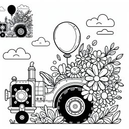 Ballonfahrt Freude – #Fahrzeuge #Fahrspaß #Cartoon #Ausmalen #Kreativität