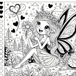 Fröhliche Fee im Morgentau - Fee, Blumenwiese, Regenbogen, Flügelmuster, Wintermorgen, Zauberhaft