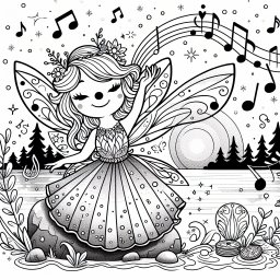 Fröhliche Fee im Abendlicht - Fee, Flügel, Zauberstab, Glitzer, Wald, Blumen, Winterabend