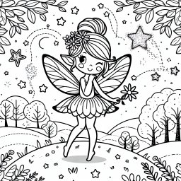 Verspielte Fee - #Herbst #Fee #Kreativität #Ausmalbild #Zauberwald