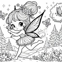 Flinke Fee im Morgenglanz - Fee mit Flügeln, Zauberstab, Glitzer, Waldabenteuer, Sommermorgen