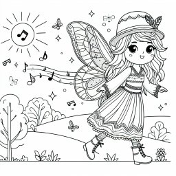 Fröhliche Frühlingsfee - Fantastische Kreaturen, Frühlingserwachen, Magische Landschaft