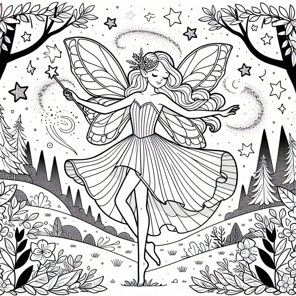 Zauberhafte Waldfee tanzt - Fee, Flügel, Zauberwald, Herbst, Tanz