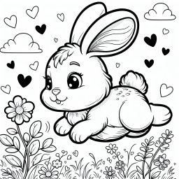 Fröhlicher Feiertagsspaß - Feiertag, Kaninchen, Blumenwiese, Sommerabend, Pusteblumen, Farbenfroh