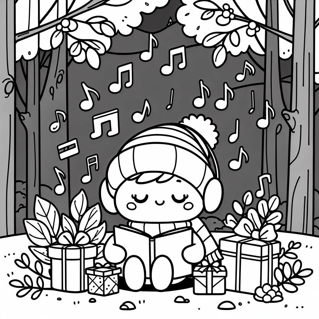 Festlicher Feiertagszauber - Herbst, Geschenke, Lesen, Musiknoten, Waldabenteuer