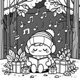 Festlicher Feiertagszauber - Herbst, Geschenke, Lesen, Musiknoten, Waldabenteuer