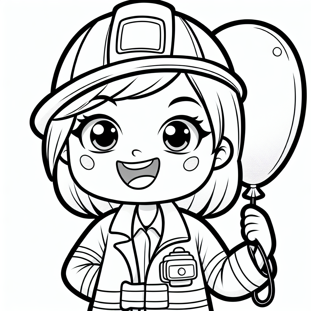 Bereit für ein feuriges Abenteuer? Unser lustiges Ausmalbild entführt dich in die aufregende Welt der Feuerwehr! Hier siehst du eine fröhliche Feuerwehrfrau, die nicht nur für brennende Aufgaben bereit ist, sondern auch einen bunten Luftballon hält, der natürlich ausgemalt werden möchte. Stell dir vor, wie der Luftballon in allen Farben des Regenbogens leuchtet und die Feuerwehrfrau mit ihrem roten Helm und ihrer glänzenden gelben Jacke strahlend daneben steht. Trau dich, ihrer Uniform einen fröhlichen Twist zu geben - vielleicht mit gepunkteten Schuhen oder einer gemusterten Hose?
Mit den klaren, fetten schwarzen Linien ist dieses Bild perfekt für kleine Künstler, die gerade erst anfangen, die Welt der Farben zu erkunden. Ob du pastellige Töne oder kräftige Farben wählst - lass deiner Kreativität freien Lauf! Vielleicht möchtest du auch den Hintergrund in ein abenteuerliches Szenario verwandeln, mit bunten Wolken oder einer sonnenbeschienenen Feuerwehrstation im Hintergrund.
Mach dich bereit, die Feuerwehrfrau und ihre Ballons in deinem eigenen Stil zum Leben zu erwecken. Denk daran: In der Kunst gibt es kein Richtig oder Falsch - nur Spaß!