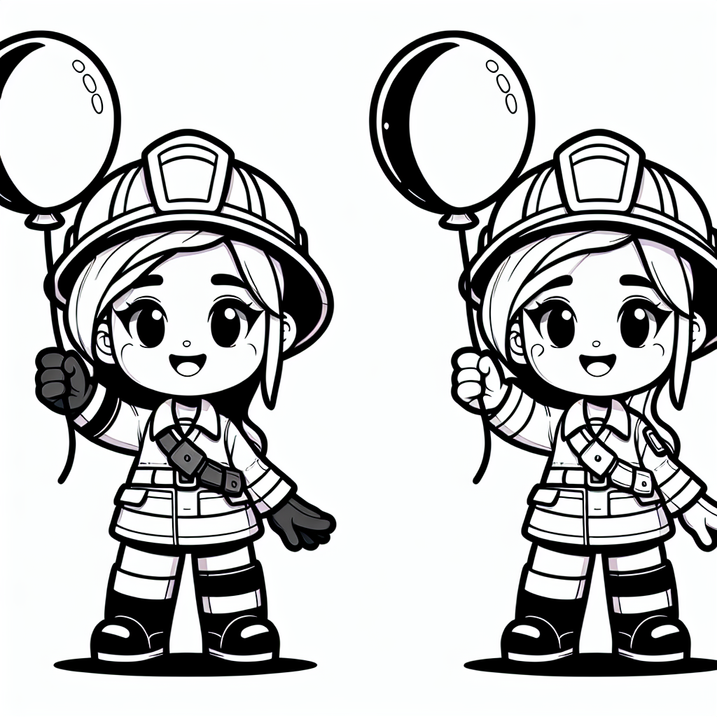 Willkommen in der bunten Welt der Feuerwehrleute! Heute stellen wir dir eine ganz besondere Ausmalbild-Illustration vor: Eine fröhliche Feuerwehrfrau, die dir mit einem strahlenden Lächeln entgegentritt. Sie hält einen leuchtend bunten Ballon in der Hand - welcher Farbe wird er in deiner Fantasie wohl haben? Die klaren, dicken Linien und die einfachen Formen laden dich dazu ein, deiner Kreativität freien Lauf zu lassen und jedes Detail bunt und einzigartig zu gestalten.
Aber Moment mal... Kannst du das kleine Rätsel lösen? Was ist groß und rot, hat eine Leiter und löscht Feuer? Ja, genau! Es ist das Feuerwehrauto, das so oft an der Seite unserer mutigen Feuerwehrfrauen steht. Vielleicht möchtest du es im Hintergrund selbst dazuzeichnen?
Während du die Feuerwehrfrau mit Farbe füllst, bedenke, wie wichtig und heldenhaft ihre Arbeit ist. Sie rettet Leben und sorgt dafür, dass wir uns sicher fühlen können. Also schnapp dir deine Buntstifte und zeig uns, wie bunt du die Welt der Feuerwehr gestalten kannst!