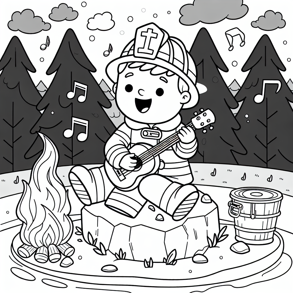 Flinker Feuerwehrmann - Malspaß, Ausmalen für Kinder, Kreativität entfalten