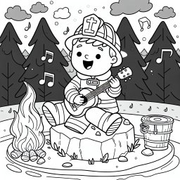 Flinker Feuerwehrmann - Malspaß, Ausmalen für Kinder, Kreativität entfalten