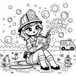 Tapferer Feuerwehrmann - Feuerwehrmann, Lesen, Sommerabend, Naturgeräusche