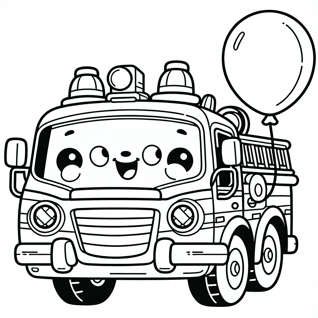 Tauche ein in die aufregende Welt der Feuerwehrautos mit unserem fröhlichen Ausmalbild! Stell dir vor, du bist ein kleiner Feuerwehrmann oder eine Feuerwehrfrau, bereit für das nächste Abenteuer. Dieses besondere Feuerwehrauto lächelt dich freundlich an und trägt sogar einen bunten Luftballon - wie aufregend!
Feuerwehrautos sind spezielle Fahrzeuge, die den Feuerwehrleuten helfen, schnell zu Bränden zu gelangen. Sie sind mit vielen wichtigen Dingen ausgestattet. Der Schlauch ist ein langes Rohr, mit dem Wasser zu den Flammen gespritzt wird, um sie zu löschen. Das Blaulicht und der Sirenenton warnen andere Fahrzeuge auf der Straße, damit das Feuerwehrauto schnell zum Einsatzort kommt. Die Feuerwehrleiter hilft den Feuerwehrleuten, in hohe Gebäude zu gelangen, um Menschen zu retten oder Brände zu löschen. Und hast du schon mal einen Hydranten gesehen? Er ist eine Wasserquelle, die an das Wassernetz angeschlossen ist und den Feuerwehrleuten hilft, schnell an Wasser zu kommen.
Mit den klaren schwarzen Linien wird das Ausmalen zum Kinderspiel. Schnapp dir deine Buntstifte und lass deiner Kreativität freien Lauf. Viel Spaß beim Kolorieren!