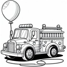 Lustiges Löschmobil – #Feuerwehrauto #Ausmalbild #Kinderkreativität #Rettungsfahrzeug #Feuerwehrabenteuer
