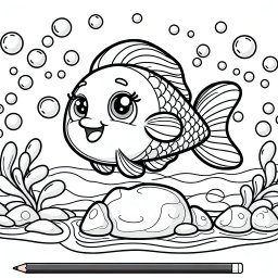 Lachender Blubberfisch - Freundschaft, Abenteuer, Aquarium, Fisch