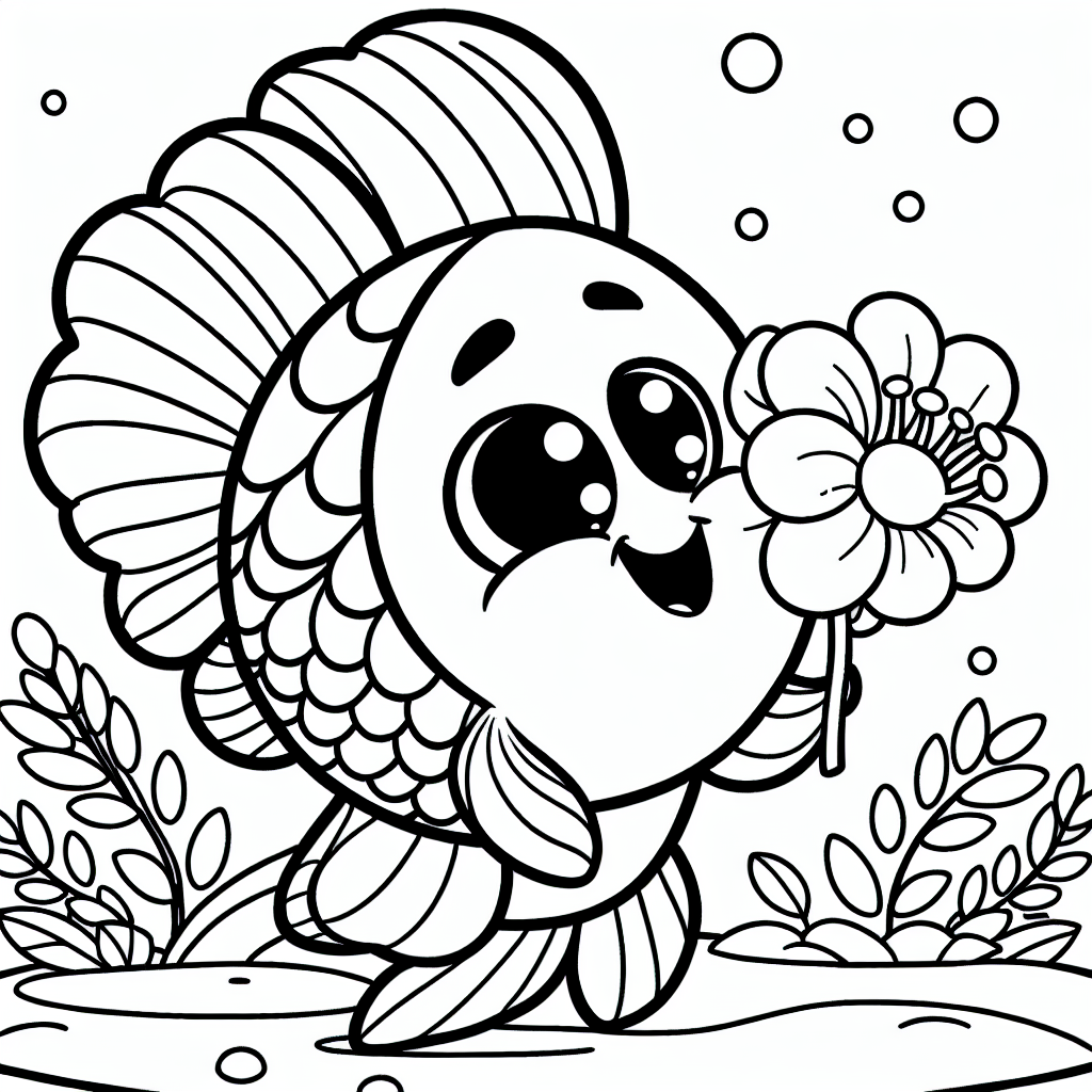 In einer strahlenden Unterwasserwelt, weit entfernt von der Oberfläche, lebte ein fröhlicher Fisch namens Finn. Finn war nicht nur für seine schillernden Schuppen und eleganten Flossen bekannt, sondern auch für seinen unersättlichen Entdeckerdrang. Eines sonnendurchfluteten Tages, als die Sonnenstrahlen wie goldene Fäden durch das Wasser tanzten, machte Finn eine bemerkenswerte Entdeckung.
In einem geheimnisvollen Teil des Aquariums, versteckt hinter einem Schwarm quirliger kleiner Fische, fand Finn eine bezaubernde Blume, die in den schönsten Farben leuchtete. Finn war fasziniert und beschloss, die Blume mit der ganzen Unterwasserwelt zu teilen. Er packte die Blume vorsichtig mit seinem Maul und schwebte stolz durch das Aquarienreich.
Auf seiner Reise begegnete Finn verschiedenen Fischen mit großen, neugierigen Glasaugen, die sich fragten, was für eine magische Entdeckung er gemacht hatte. Die Nachricht von Finns Blume verbreitete sich schnell, und bald versammelte sich ein fröhlicher Schwarm von Freunden um ihn, bereit, das Abenteuer der Farben gemeinsam zu erleben.
Die Unterwasserwelt erstrahlte bald in lebendigen Farben, als Finns Freunde inspiriert wurden, die Blume mit ihren Flossen zu berühren und über die endlose Vielfalt der Ozeane zu staunen.