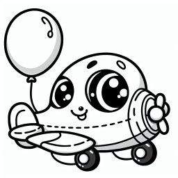 Neugieriger Ballonflieger – #Flugzeug, #Ausmalbild, #Kreativität, #BunteWelt, #KinderSpaß