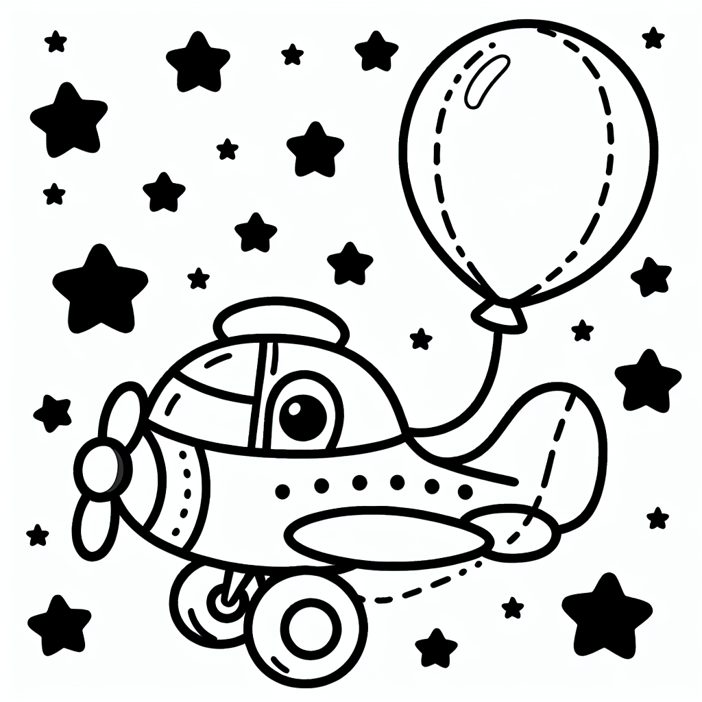 Entdecke die Welt der Fantasie mit unserem freundlichen Ausmalbild: ein neugieriges Flugzeug im Vektor-Stil, das froh einen Ballon umringt von funkelnden Sternen erkundet. Mit seinen schlichten schwarzen Linien und einfachen Formen ist dieses Bild perfekt für kleine Künstler, die ihre Kreativität entfalten möchten. Die minimalen Details ermöglichen es Kindern, sich ganz auf das Ausmalen zu konzentrieren und selbst die wildesten Farbträume zu verwirklichen.
Während dein Kind die Flügel des Flugzeugs in bunten Tönen färbt, kannst du mit ihm darüber sprechen, wie ein Pilot das Flugzeug steuert und wie spannend es wäre, an einem Flughafen zu arbeiten. Ermutige dein Kind, sich vorzustellen, wie es wohl wäre, durch flauschige Wolken zu fliegen und neue Abenteuer zu erleben. Vielleicht möchte dein Kind auch den Ballon in leuchtenden Farben gestalten oder die Sterne mit glitzerndem Gelb zum Strahlen bringen.
Tipp für Eltern: Lass dein Kind verschiedene Materialien wie Buntstifte, Wachsmalstifte oder Aquarellfarben ausprobieren. Dies fördert nicht nur die Kreativität, sondern auch die Feinmotorik. Und keine Sorge, wenn die Farben manchmal über die Linien hinausgehen - das gehört zum Lernprozess dazu und macht Spaß!