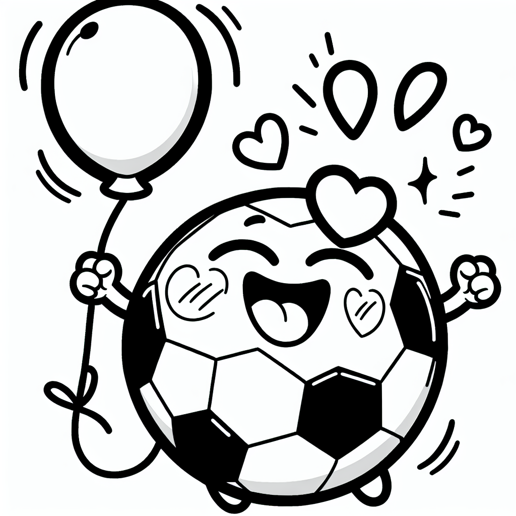 Hier ist ein fröhliches Fußballbild zum Ausmalen! Der Fußball auf dem Bild ist ganz besonders, denn er trägt einen bunten Luftballon mit Herzchen und lächelt glücklich. Das Bild hat klare schwarze Linien und große Formen, damit auch die kleinsten Künstler viel Spaß beim Ausmalen haben können.
Wusstest du, dass Fußball das beliebteste Spiel der Welt ist? Überall auf der Erde spielen Menschen dieses aufregende Spiel. Es gibt ein großes Stadion, in dem die Spiele stattfinden, und die Mannschaften versuchen, ein Tor zu schießen. Ein Tor ist das Ziel, in das der Ball geschossen werden muss, um Punkte zu erzielen.
Ein wichtiger Teil des Spiels ist der Schiedsrichter. Er passt auf, dass alle Regeln eingehalten werden. Am Ende eines großen Turniers gibt es oft einen goldenen Pokal für die Sieger. Alle Spieler, Trainer und Fans freuen sich riesig, wenn ihre Mannschaft gewinnt und den Pokal in die Höhe hält.
Jetzt kannst du diese spannende Welt des Fußballs kreativ ausmalen. Ob der Ball, der Luftballon oder das Stadion - du entscheidest die Farben!