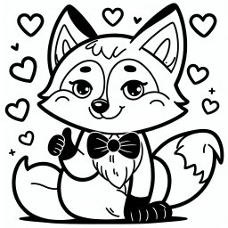 Herzchenfuchs-Zauber - #Fuchs #Ausmalbild #Kreativität #Kinder #Natur