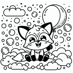 Ballonfuchs-Freude - #Ausmalbild #Fuchs #Kreativität #Kinder #Familienzeit