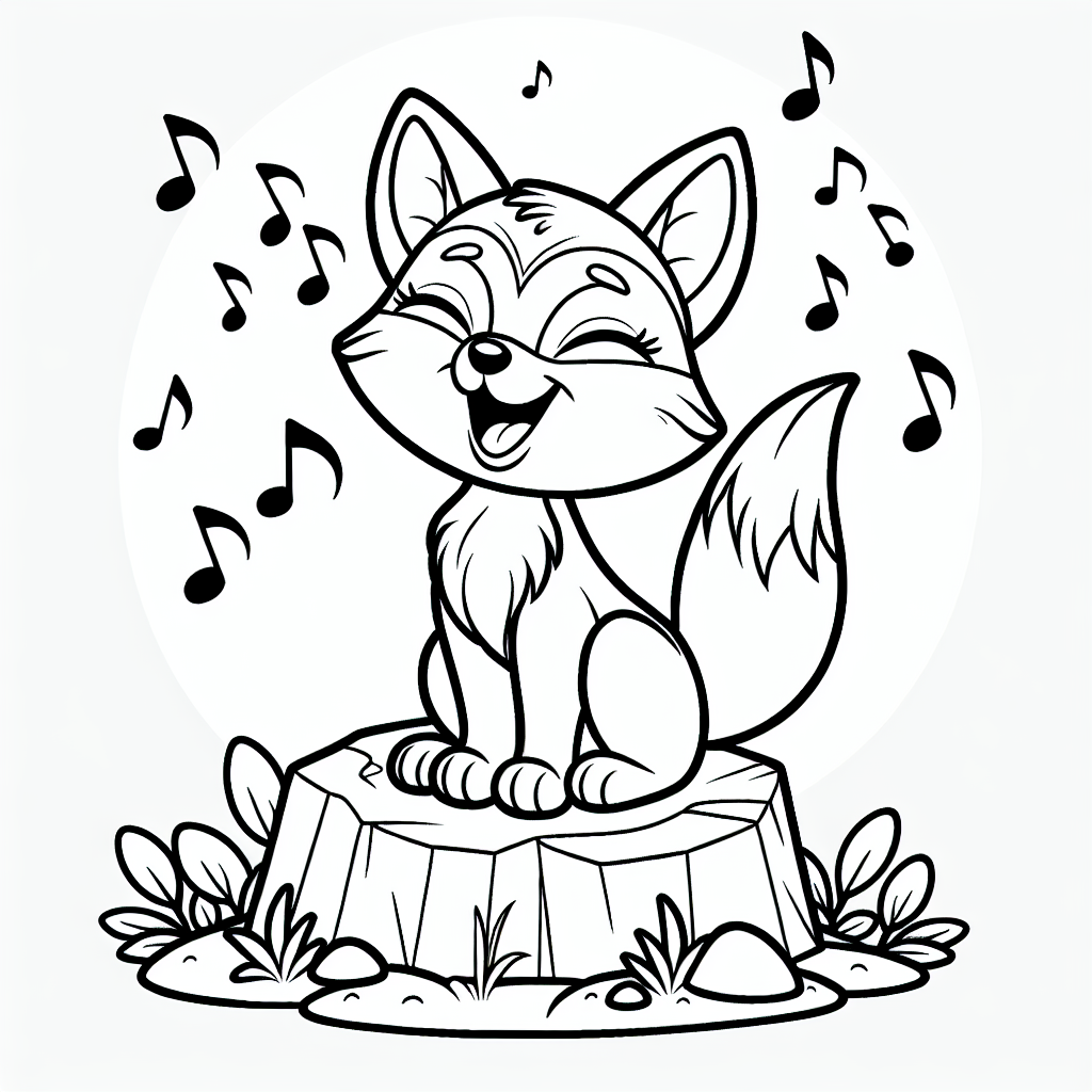 Musikalischer Fuchs - Kreative Stunden mit Ausmalbildern sind nicht nur eine Gelegenheit zum Entspannen, sondern