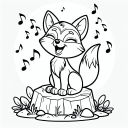 Musikalischer Fuchs - Kreative Stunden mit Ausmalbildern sind nicht nur eine Gelegenheit zum Entspannen, sondern