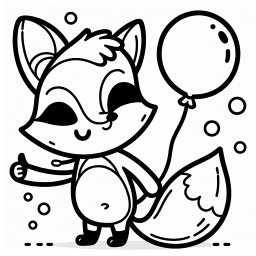 Verspielter Blasenfuchs - #Füchse, #Ausmalspass, #Abenteuer, #Farbenfroh, #Kinderkunst
