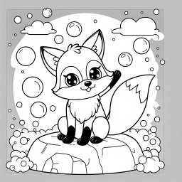 Fröhlicher Fuchs - #Fuchs #Ausmalbild #Fantasiereise #Cartoon #Abenteuer