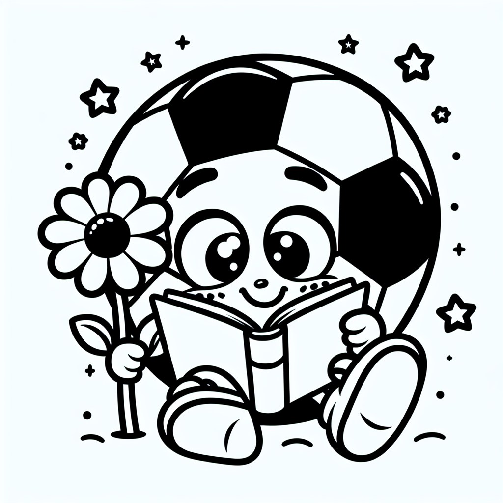 Fröhliche Ballfee - Tags: #Fußball #Kreativität #Ausmalspaß #Kinderkunst #Sportlichkeit