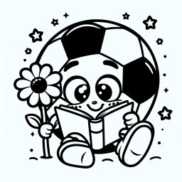 Fröhliche Ballfee - Tags: #Fußball #Kreativität #Ausmalspaß #Kinderkunst #Sportlichkeit