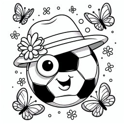 Fröhlicher Ballflirt – Tags: Fußball, Ausmalbild, Kreativität, Rätsel, Stadion.