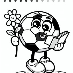 Freundlicher Ballbuchstaben - Fußball, Freundschaft, Abenteuer, Stadion, Pokal