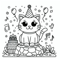 Lustiger Notenzauber - Kindergeburtstag, Ausmalbild, Partyspaß, kreativ