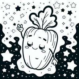 Lustiges Sternengemüse - Tags: Gemüse, Ausmalen, Kreativität, Garten, Kochen