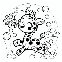 Lustblasenzaubererin - #Giraffe #Savanne #Afrika #Ausmalspaß #Fantasie