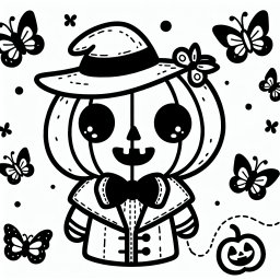 Freundlicher Spuk – Tags: Halloween, Gespenst, Ausmalbild, Kinder, Kreativität