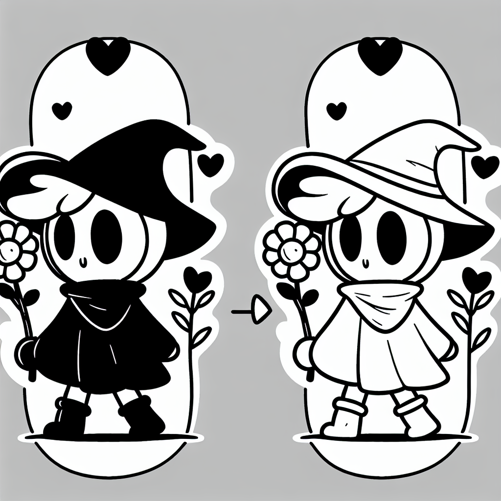 Hurra, Halloween steht vor der Tür! Auf diesem fröhlichen Ausmalbild erwartet dich ein ganz besonderer Halloween-Geist. Dieser Geist ist keineswegs gruselig, sondern lächelt freundlich, während er eine schöne Blume in den Händen hält. Um ihn herum tanzen viele kleine Herzen, die das Bild besonders liebevoll machen. Unsere klaren, dicken Linien helfen dir dabei, den Geist perfekt auszumalen - da kann wirklich nichts schiefgehen!
Vielleicht möchtest du den Geist in einem leuchtenden Weiß gestalten und die Blume in bunten Farben erstrahlen lassen? Welche Farben wählst du für die Herzen? Lass deiner Fantasie freien Lauf!
### Mini-Quiz:
1. Welche Blume hält der Geist in der Hand?
- A) Eine Rose
- B) Eine Sonnenblume
- C) Eine Tulpe
2. Was umgibt den Geist auf dem Bild?
- A) Kürbisse
- B) Herzen
- C) Süßigkeiten
Viel Spaß beim Ausmalen und Rätseln! Und denk daran, dass Halloween nicht nur gruselig sein muss - es kann auch fröhlich und bunt sein!