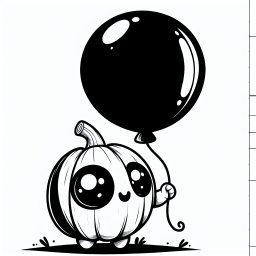 Lustiger Ballonkumpel - Halloween, Kreativität, Ausmalbild, Fantasie, Kinder