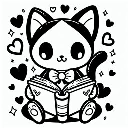 Herziger Lesespuk - Halloween, Gespenster, Ausmalbild, Kinder, Spaß