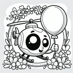 Forscherflieger - Hubschrauber, Ballon, Ausmalen, Himmel, Abenteuer