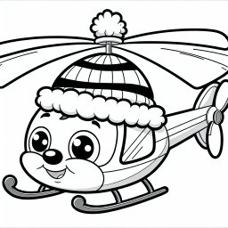 Mützenschrauber – Tags: #Hubschrauber #Kreativität #Ausmalen #Abenteuer #Fantasie