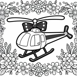 Fröhlicher Blütenwirbel – Tags: #Hubschrauber #Ausmalen #Kreativität #Rettung #FantastischeFarben