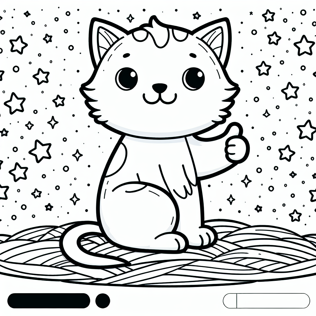 Fröhlicher Sternkater - Kater, Sternenhimmel, Ausmalen, Abenteuer, Schnurrhaare