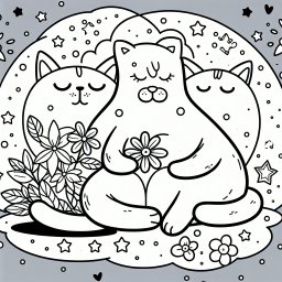 Blumige Sternenkatze – #Katze #Miau #Schnurrhaare #Pfoten #Klettern