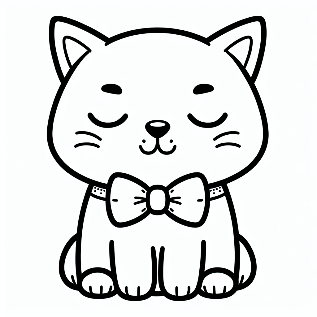 Hier ist eine süße Katze, die nur darauf wartet, von dir ausgemalt zu werden! Diese verspielte Katze hat eine wunderschöne, bunte Fliege um den Hals. Mit ihren weichen Pfoten und langen Schnurrhaaren sieht sie einfach bezaubernd aus. Katzen sind bekannt dafür, dass sie gerne "Miau" sagen und in ihren Katzenkörben gemütlich schnurren. Sie lieben es, zu klettern, neue Abenteuer zu erleben und sich mit ihren Freunden zu vergnügen. Die Linien in diesem Bild sind fett und glatt, was es besonders einfach macht, die Katze in deinen Lieblingsfarben auszumalen. Lass deiner Fantasie freien Lauf und mach die Katze zu einem echten Kunstwerk!
### Mini-Quiz:
1. Was trägt die Katze um den Hals?
- a) Ein Hut
- b) Eine Fliege
- c) Ein Schal
2. Was macht eine Katze oft, wenn sie zufrieden ist?
- a) Bellt
- b) Schnurrt
- c) Quiekt
3. Wo schläft die Katze gerne?
- a) In einem Baum
- b) In einem Katzenkorb
- c) Auf dem Dach
Viel Spaß beim Ausmalen und Rätseln!